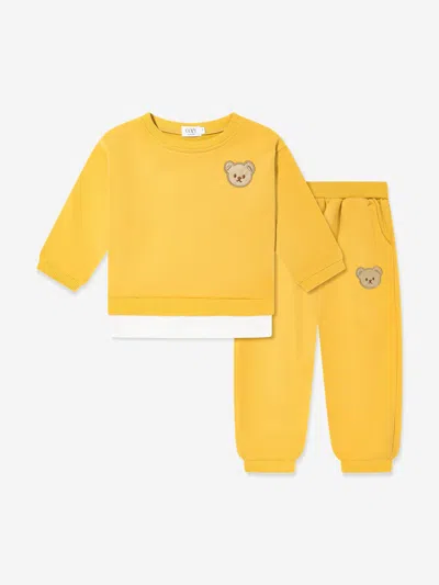 Cozy Crew Club Kids The Bear Colour Tracksuit In Yellow