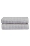 Cozy Earth 2-pack Waffle Hand Towel In Gray