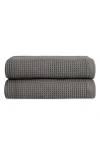 Cozy Earth 2-pack Waffle Hand Towel In Gray