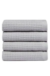 Cozy Earth 4-pack Waffle Washcloths In Gray