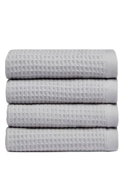 Cozy Earth 4-pack Waffle Washcloths In Gray