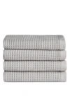 Cozy Earth 4-pack Waffle Washcloths In Gray