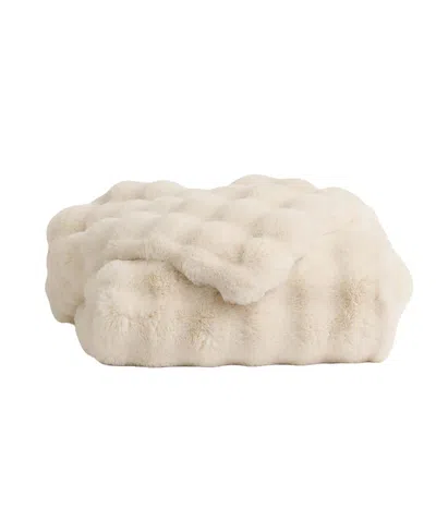 Cozy Earth Bubble Cuddle Throw Blanket In Creme
