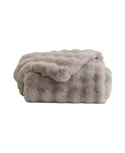 Cozy Earth Bubble Cuddle Throw Blanket In Light Grey