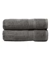 Cozy Earth Luxe Hand Towels, Set Of 2 In Charcoal