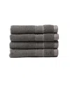 Cozy Earth Luxe Washcloths, Set Of 4 In Charcoal