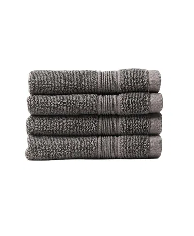 Cozy Earth Luxe Washcloths, Set Of 4 In Charcoal