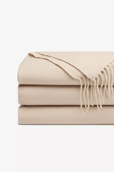 Cozy Earth Oversized Cashmere Tassel Blanket In Neutral