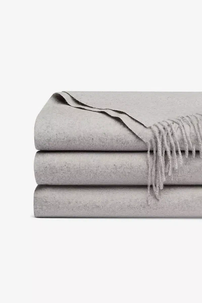 Cozy Earth Oversized Cashmere Tassel Blanket In Gray