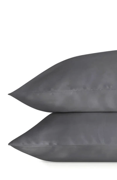 Cozy Earth Set Of 2 Wrinkle Resistant Pillowcases In Charcoal