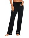 Cozy Earth Stretch-knit 30" Bamboo Pajama Pant In Black In Black