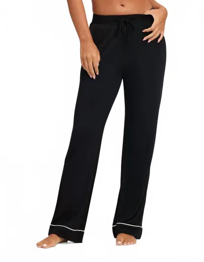 Cozy Earth Stretch-knit 30" Bamboo Pajama Pant In Black