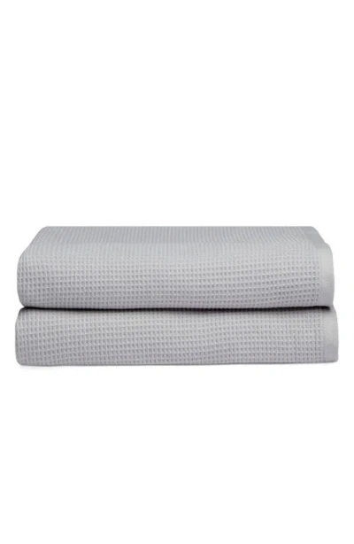 Cozy Earth Waffle Bath Sheet In Gray