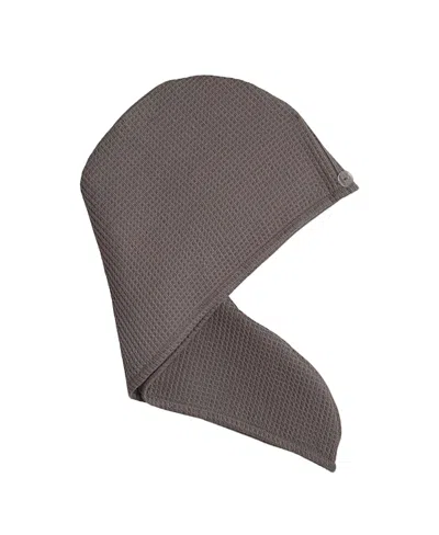 Cozy Earth Waffle Terry Hair Towel In Charcoal