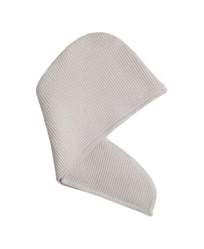 Cozy Earth Waffle Terry Hair Towel In Light Grey