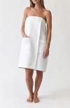 Cozy Earth Waffle Terry Wrap In White