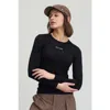 Cozy Zero 100% Merino Lightweight Soft L/s Crew In Black