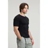 Cozy Zero 100% Merino Reglan Tee In Black
