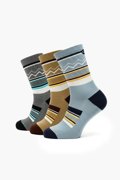 Cozy Zero Performawool Midcrew All-season Hike Socks 3 Pack In Multi