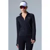 Cozy Zero Tech Merino Classic Fit Half Zip Long Sleeve Top In Black