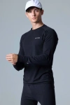 Cozy Zero Tech Merino Classic Fit Long Sleeve Top In Black