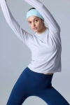 Cozy Zero Tech Merino Classic Fit Long Sleeve Top In Glacier Gray