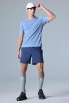 Cozy Zero Tech Merino Light Weight Daily Tee In Faded Denim