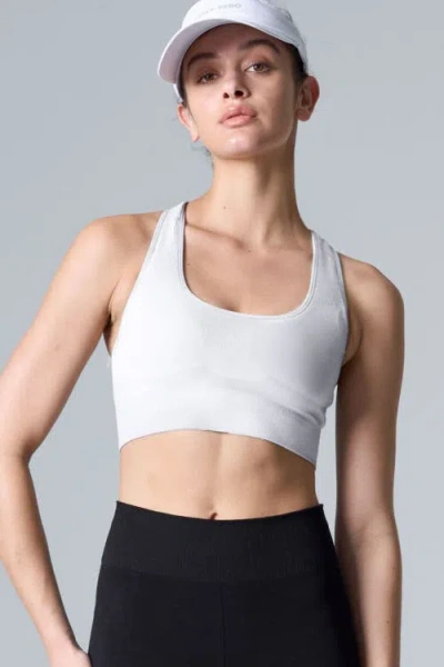 Cozy Zero Tech Merino Mid-support Sports Bra In White