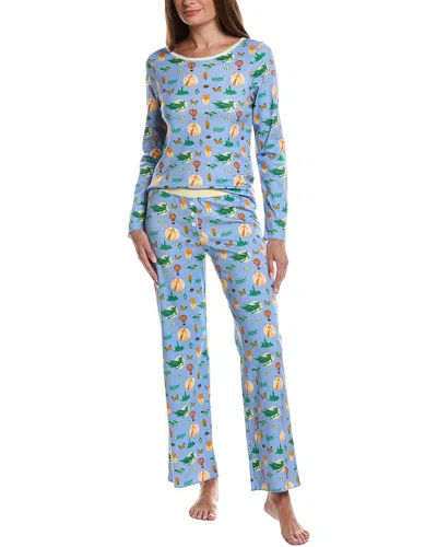 Cozyland By Morgan Lane 2pc Fellow Ozians Long Pajama Set In Multi