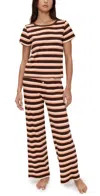 Cozyland By Morgan Lane Baby Jean Long Pajama Set Pumpkin Spice In Brown