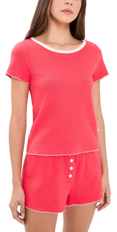 Cozyland By Morgan Lane Baby Jean Tee Cherry In Red