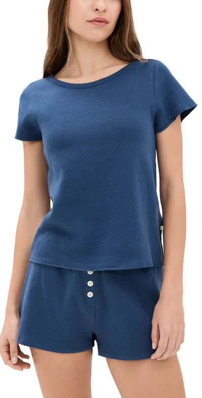 Cozyland By Morgan Lane Baby Jean Tee Denim In Green