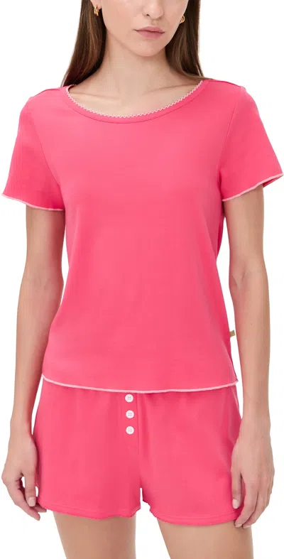 Cozyland By Morgan Lane Baby Jean Tee Fuchsia In Pink