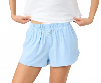 Cozyland By Morgan Lane Boxer Short In Sky In Blue