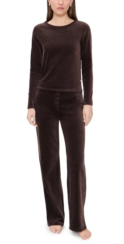 Cozyland By Morgan Lane Ellie Lounge Set Coffee Bean In Brown