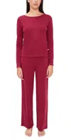 Cozyland By Morgan Lane Ellie Pajama Set Cranberry In Red
