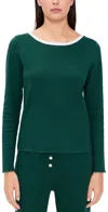 Cozyland By Morgan Lane Ellie Tee Evergreen Pointelle In Green