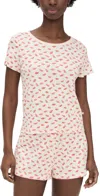 Cozyland By Morgan Lane Suzie Pj Set Pinky In Cream