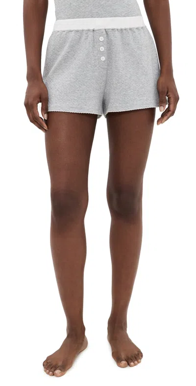 Cozyland By Morgan Lane Tate Shorts Heather Grey In Gray