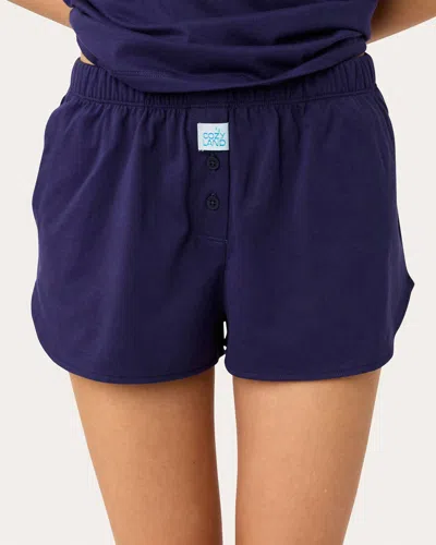Cozyland By Morgan Lane The Boxer Short In Navy In Blue