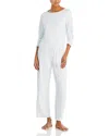 Cozyland Ellie Striped Cotton Pajama Set In Sky Stripe