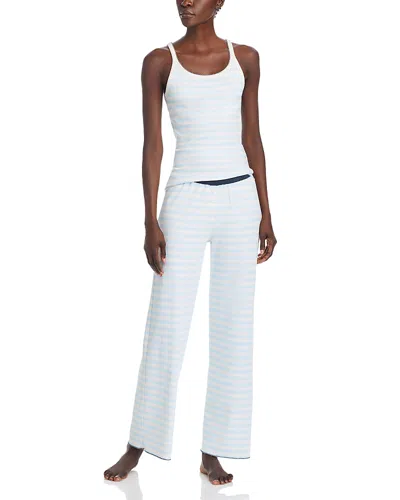 Cozyland Goldie Tank Pajama Set In Cloud Stripe