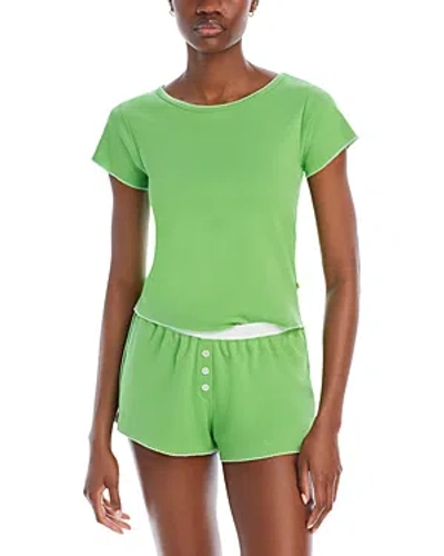 Cozyland Suzie Cotton Short Pajama Set In Green