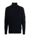 C.p. Company Logo-place Roll-neck Jumper In Black