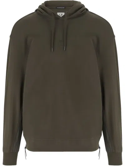C.P. COMPANY LOGO-EMBROIDERED HOODIE