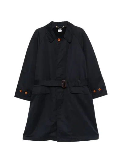 Pre-owned C.p. Company 1990s Belted Coat In Blue