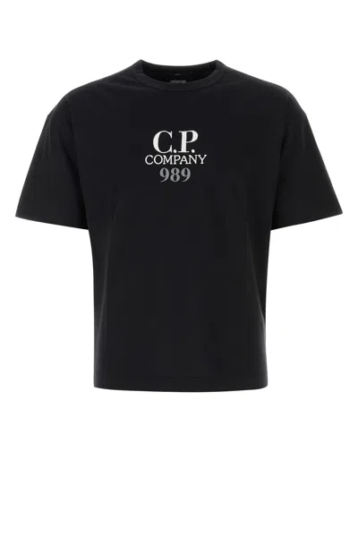 C.p. Company 20/1 Jersey Boxy Logo T-shirt-xl Nd  Male In Black