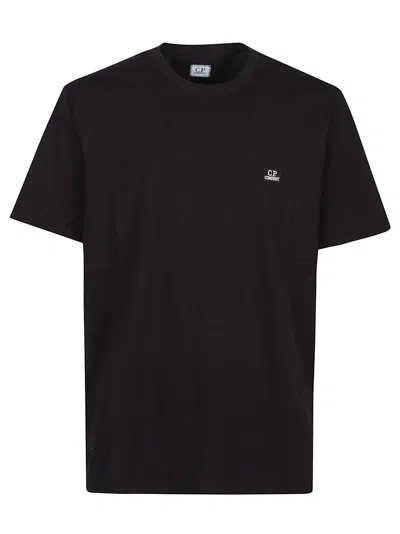 C.p. Company 30/1 Jersey Logo Patch T-shirt In Black