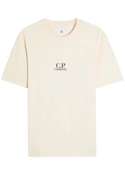 C.p. Company 30/1 Printed Cotton T-shirt In White