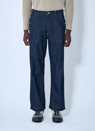 C.p. Company 3/1 Denim Pants In Blue
